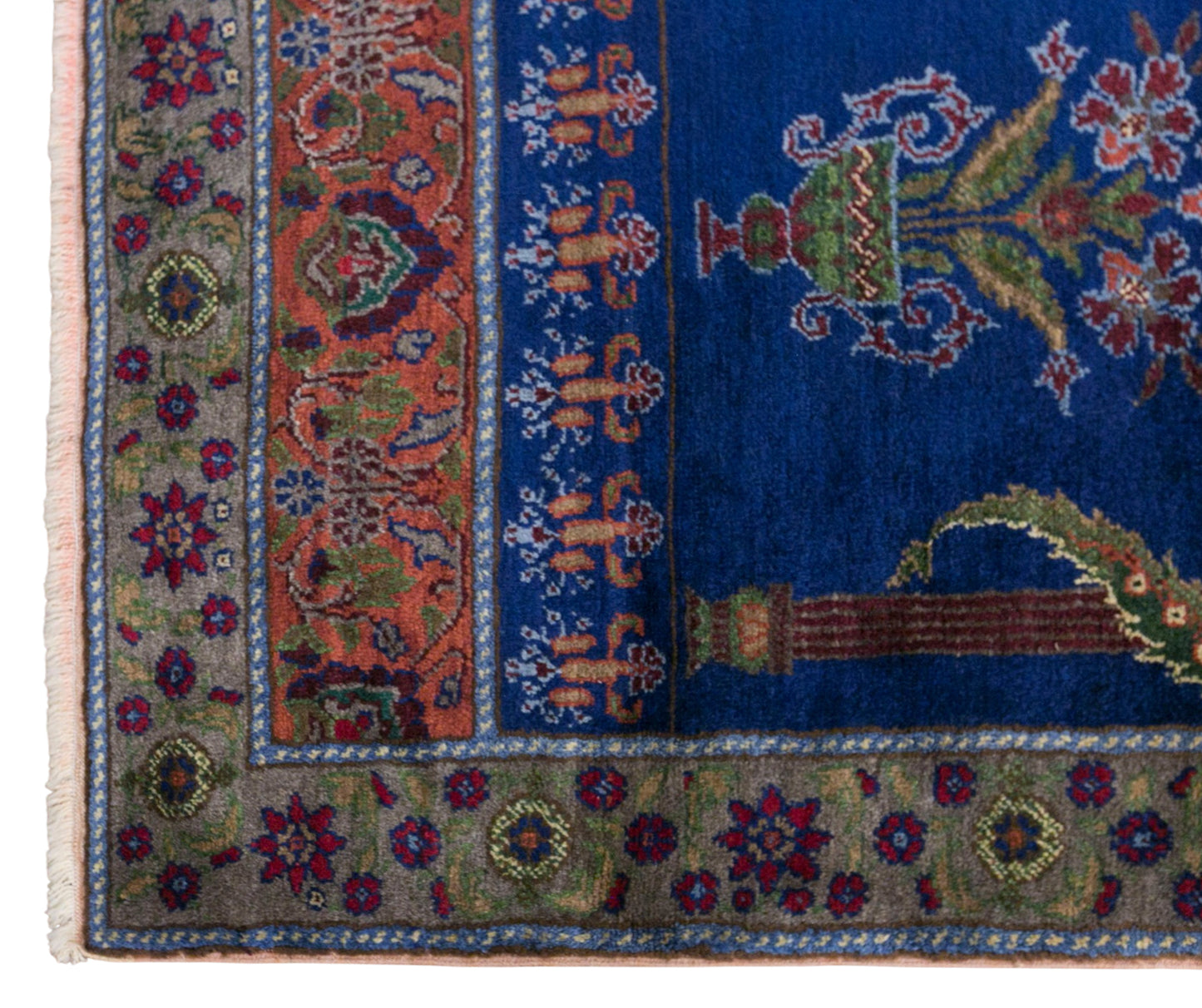 Vintage Konya Prayer Rug, 115 × 200 cm / 3.8 x 6.6 ft Handmade Wool Rug