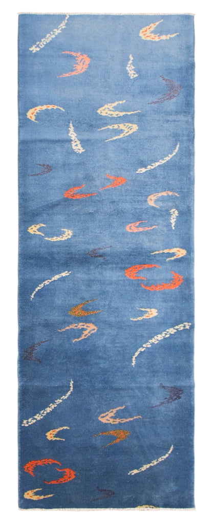 Turkish Runner Rug, 3.3x9.8 ft, 102x300 cm