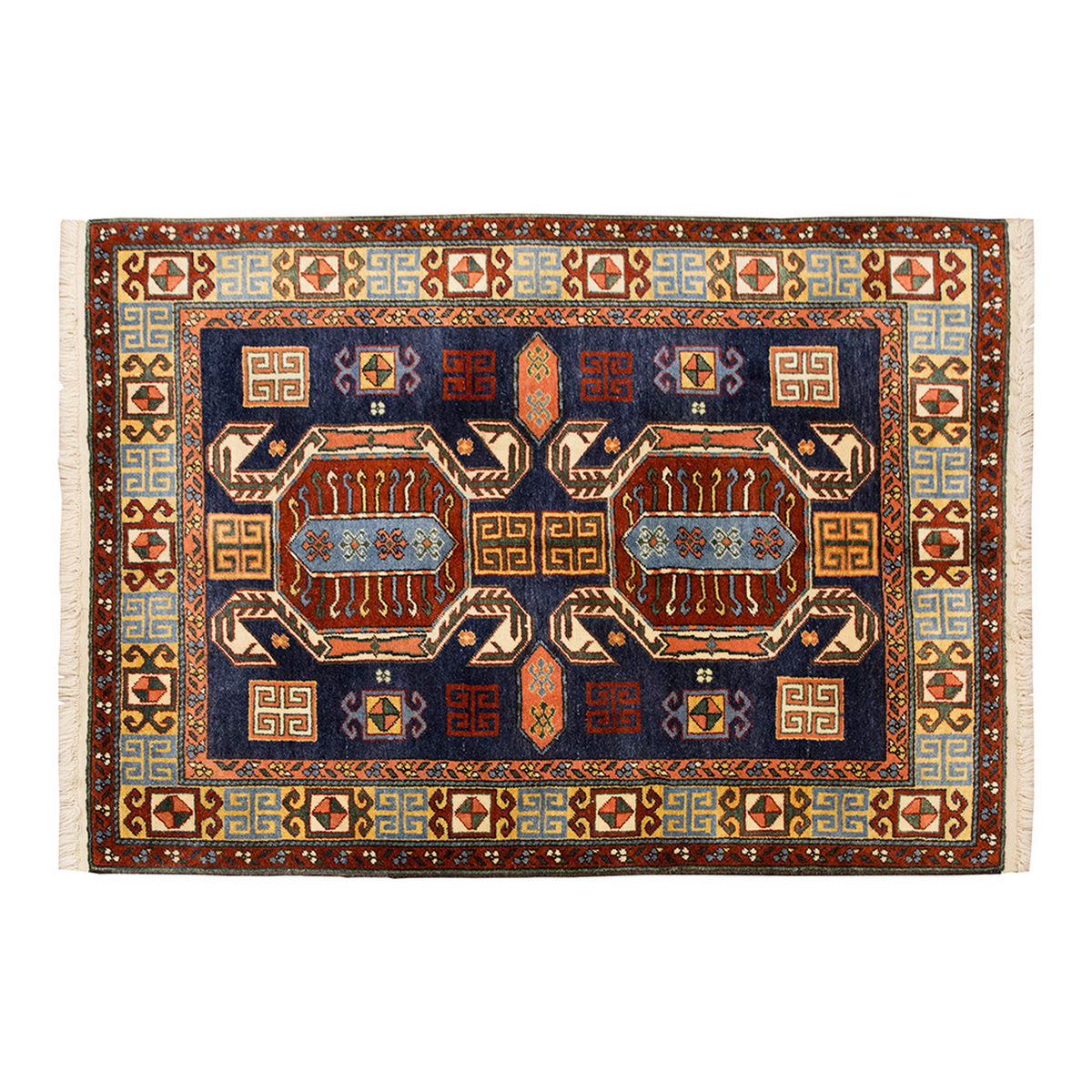 5x6 Caucasian Design Rug, Turkish Carpet, New Production Handmade Rug, 4'9 x 6 ft, 146x182 cm