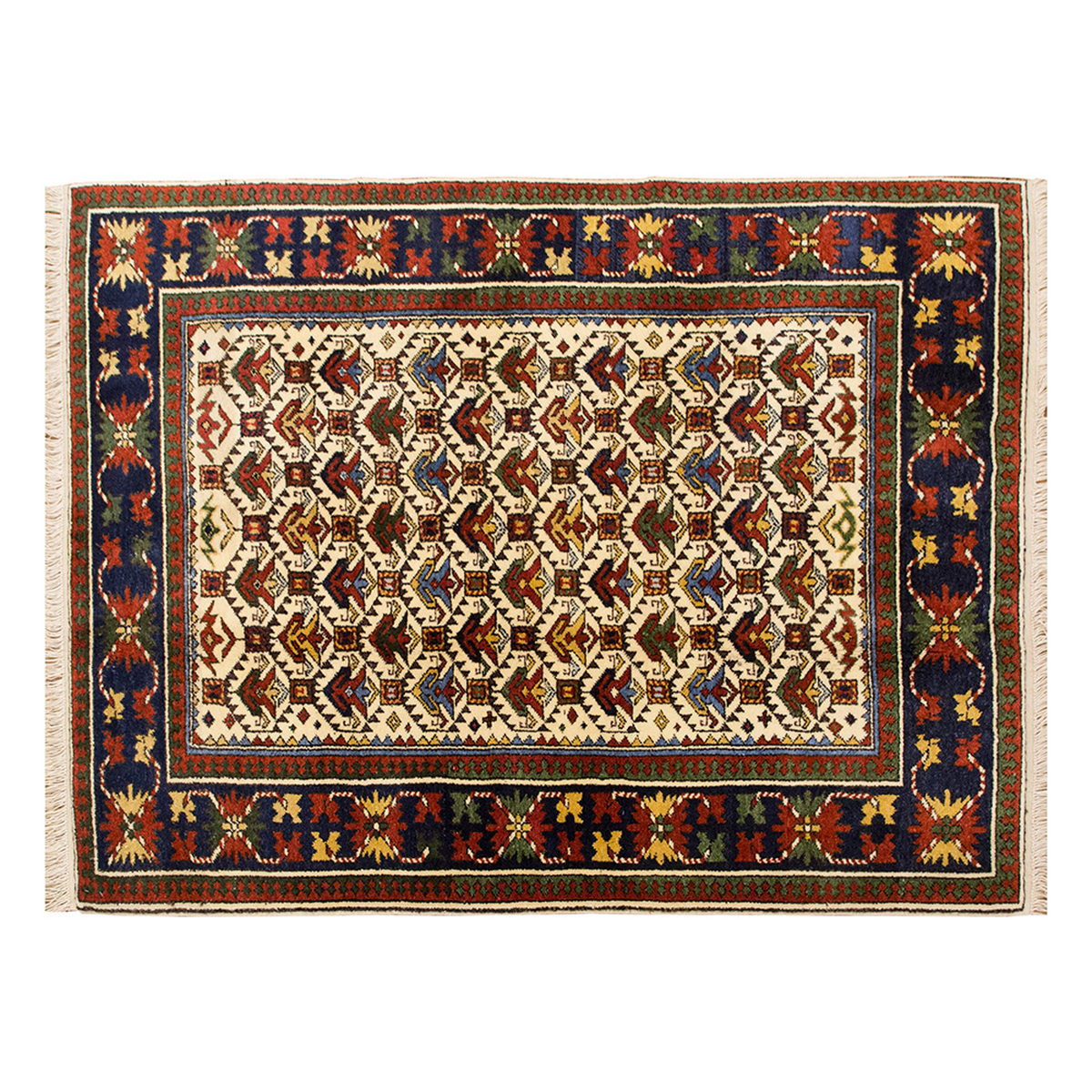 5x6 Caucasian Design Rug, Turkish Carpet, New Production Handmade Rug, 4'10 x 6'4 ft, 147x193 cm