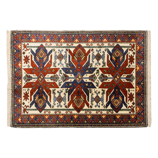 5x6 Caucasian Design Rug, Turkish Carpet, New Production Handmade Rug, 4'6 x 6'2 ft, 136x187 cm