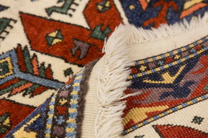 5x6 Caucasian Design Rug, Turkish Carpet, New Production Handmade Rug, 4'6 x 6'2 ft, 136x187 cm