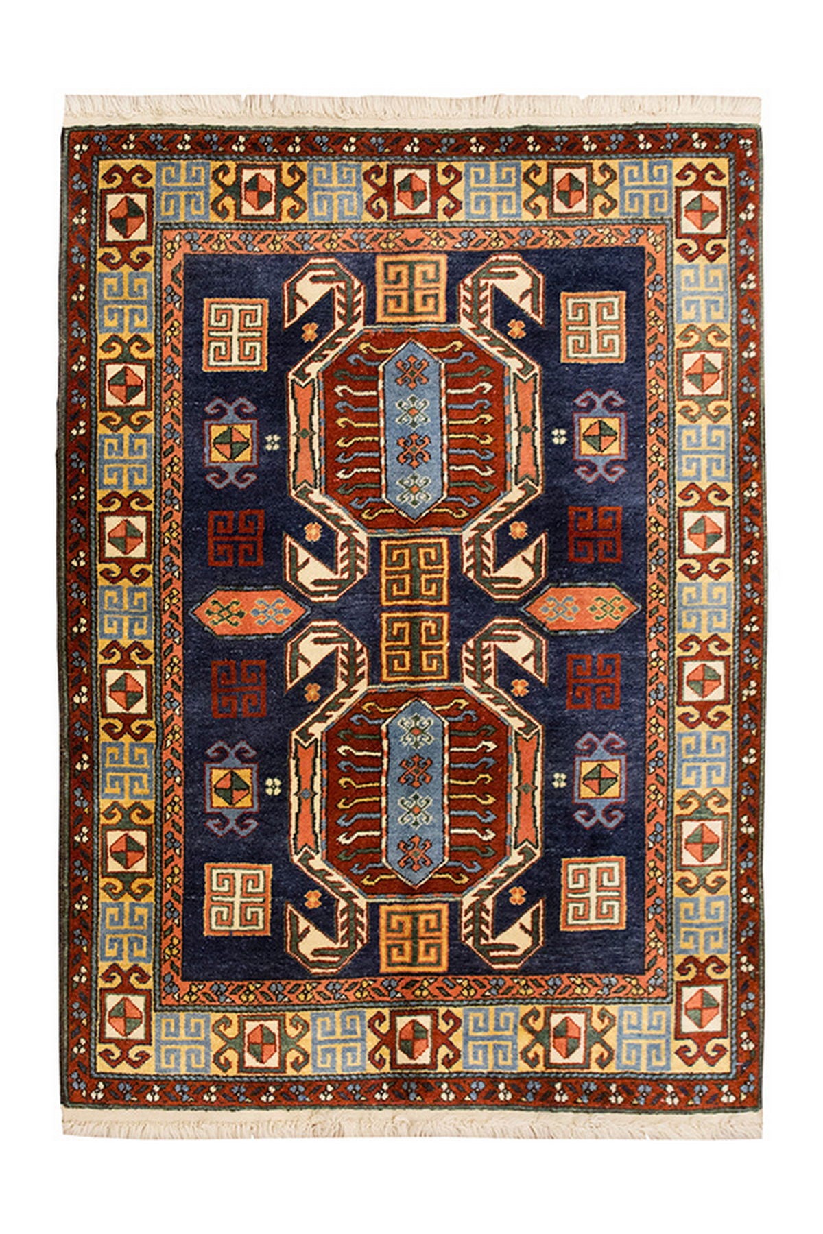 5x6 Caucasian Design Rug, Turkish Carpet, New Production Handmade Rug, 4'9 x 6 ft, 146x182 cm