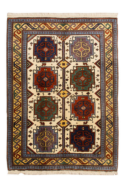 5x6 Caucasian Design Rug, Turkish Carpet, New Production Handmade Rug, 4'8 x 5'9 ft, 143x176 cm