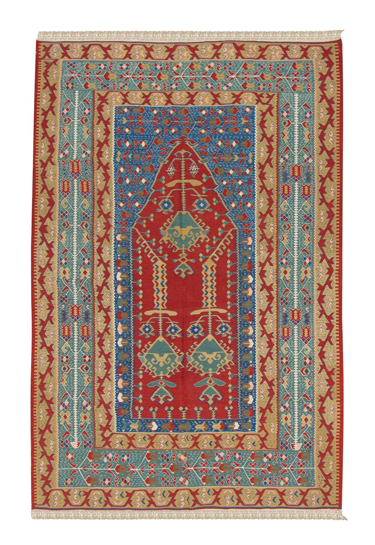 5x7.5 feet Kilim,5x7 Kilim Rug,Turkish Kilim Rug,Oushak Kilim,Handwoven Kilim, Handspun Wool Kilim Rug,New Kilim Rug,Natural Color Kilim