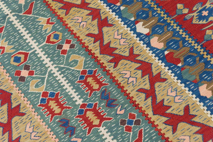 5x7.5 feet Kilim,5x7 Kilim Rug,Turkish Kilim Rug,Oushak Kilim,Handwoven Kilim, Handspun Wool Kilim Rug,New Kilim Rug,Natural Color Kilim