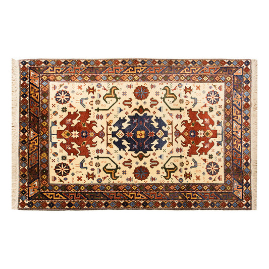 5x7 Caucasian Design Rug, Turkish Carpet, New Production Handmade Rug, 5'5 x 6'8 ft, 166x203 cm