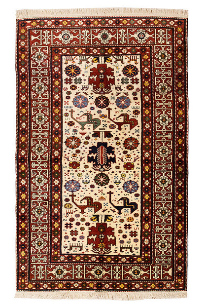 5x7 Caucasian Design Rug, Turkish Carpet, New Production Handmade Rug, 4'7 x 7'5 ft, 140x225 cm