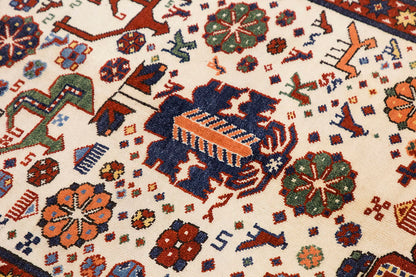 5x8 Caucasian Design Rug, Turkish Carpet, New Production Handmade Rug, 4'9 x 7'7 ft, 145x230 cm