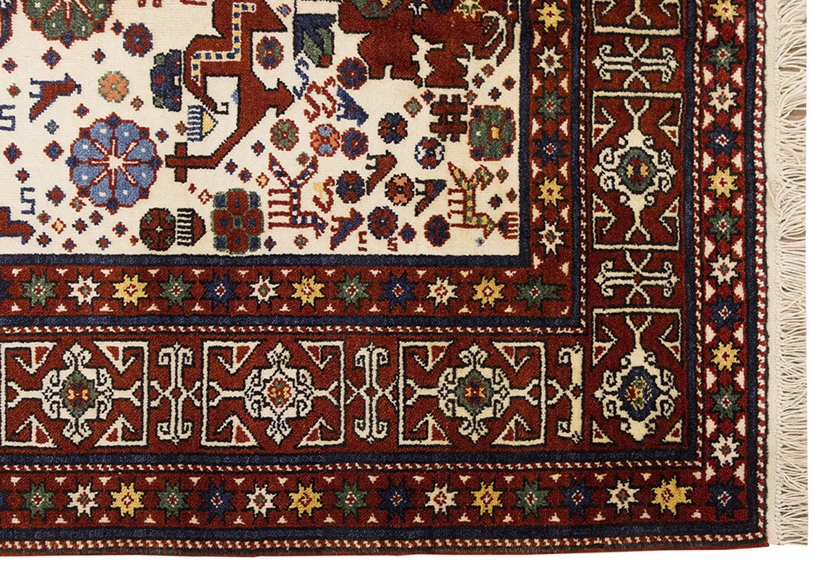5x8 Caucasian Design Rug, Turkish Carpet, New Production Handmade Rug, 4'9 x 7'7 ft, 145x230 cm
