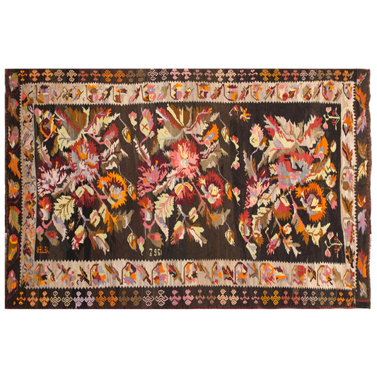 6.5 x 12.4 ft Kilim, Antique Turkish Kilim, Erzurum Bardız