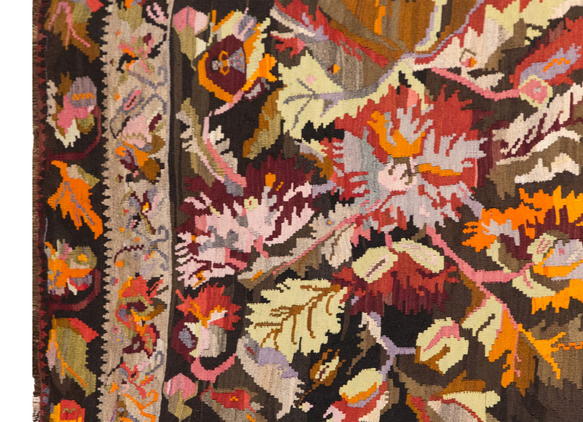 6.5 x 12.4 ft Kilim, Antique Turkish Kilim, Erzurum Bardız