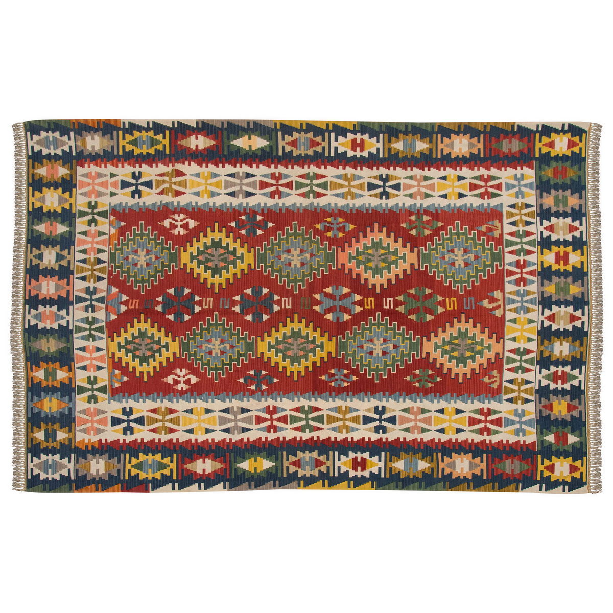 6.5x9.10 feet Kilim,6x10 Kilim Rug,Turkish Kilim Rug,Oushak Kilim,Handwoven Kilim, Handspun Wool Kilim Rug,New Kilim Rug,Natural Color Kilim