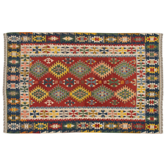 6.5x9.10 feet Kilim,6x10 Kilim Rug,Turkish Kilim Rug,Oushak Kilim,Handwoven Kilim, Handspun Wool Kilim Rug,New Kilim Rug,Natural Color Kilim