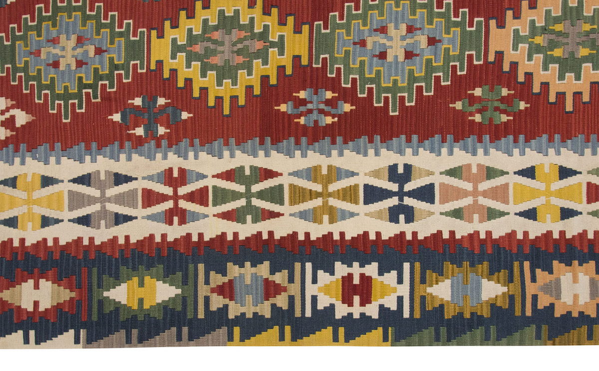 6.5x9.10 feet Kilim,6x10 Kilim Rug,Turkish Kilim Rug,Oushak Kilim,Handwoven Kilim, Handspun Wool Kilim Rug,New Kilim Rug,Natural Color Kilim