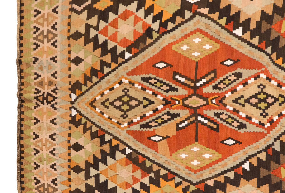 6 x 12.8 ft kilim, Vintage Caucasian Kilim