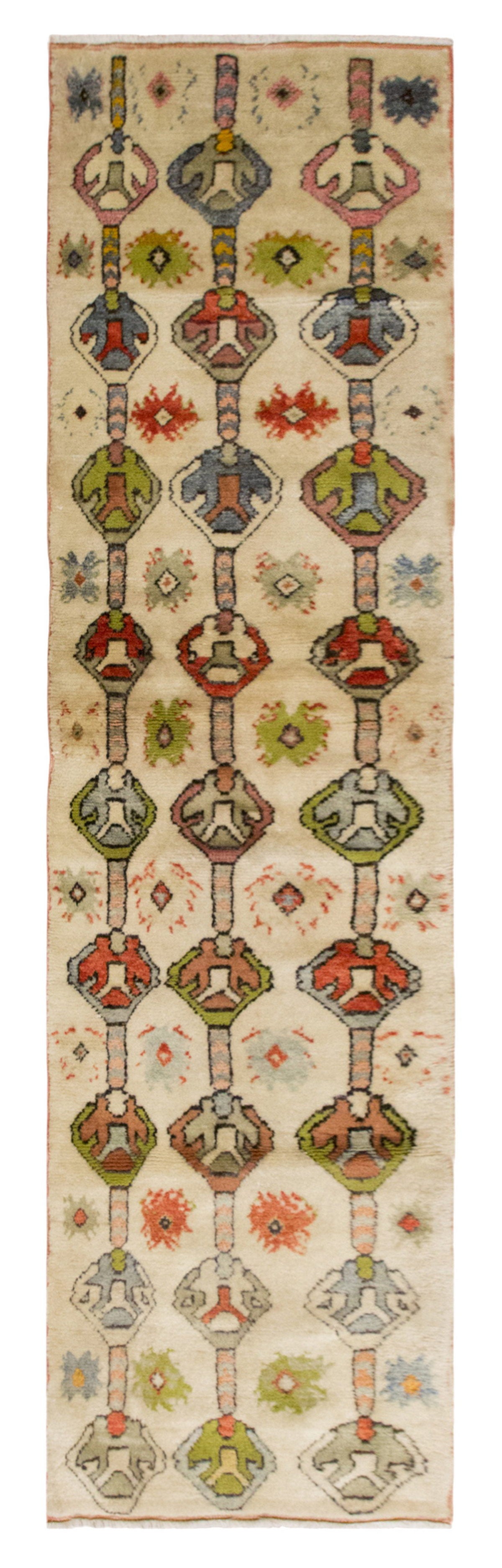 Vintage Turkish Runner Rug, 60 x 235 cm / 2 x 7.7 ft