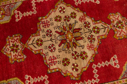 Vintage Turkish Oushak Rug, 110 x 140 cm / 3.6 x 4.6 ft