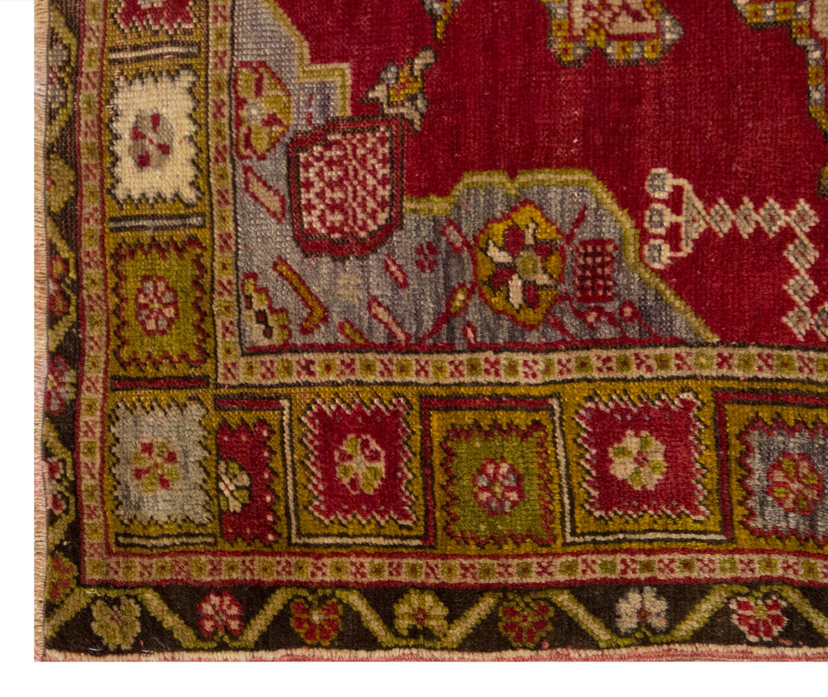 Vintage Turkish Oushak Rug, 110 x 140 cm / 3.6 x 4.6 ft