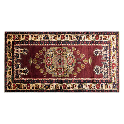 60+ Years Old Handmade Oushak Rug, 4'3" x 8'0" (130x245 cm)
