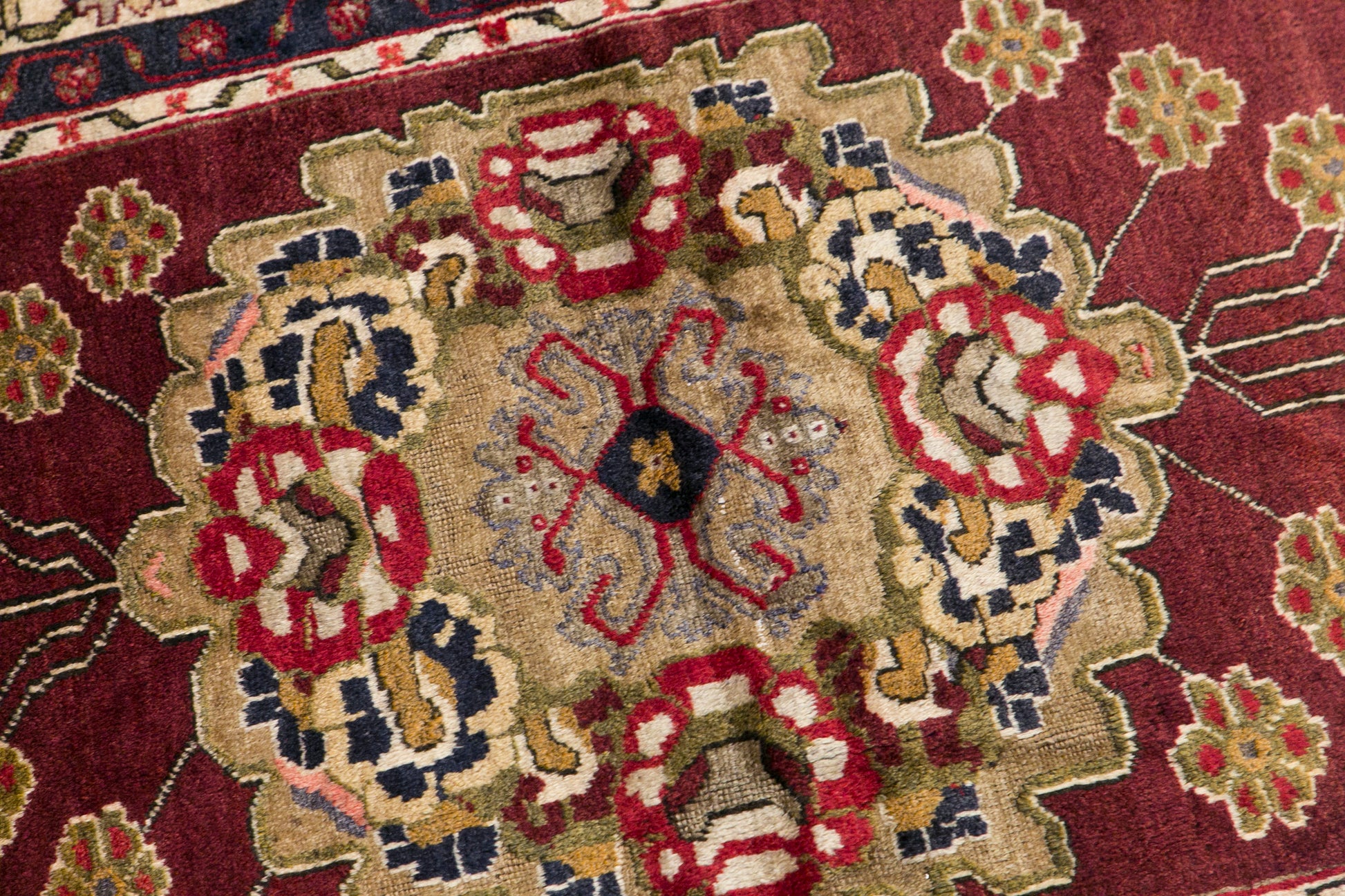 60+ Years Old Handmade Oushak Rug, 4'3" x 8'0" (130x245 cm)