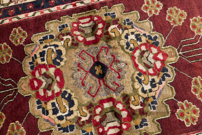 60+ Years Old Handmade Oushak Rug, 4'3" x 8'0" (130x245 cm)