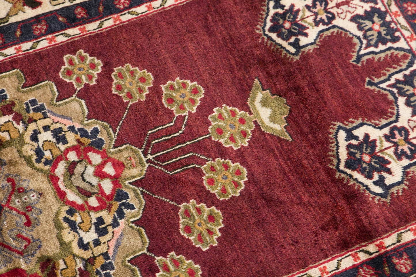 60+ Years Old Handmade Oushak Rug, 4'3" x 8'0" (130x245 cm)