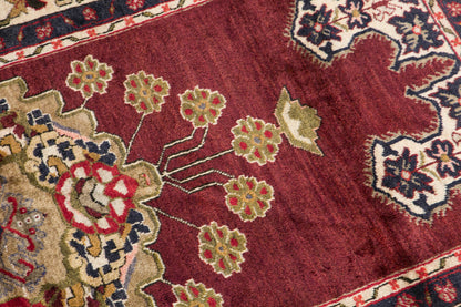 60+ Years Old Handmade Oushak Rug, 4'3" x 8'0" (130x245 cm)