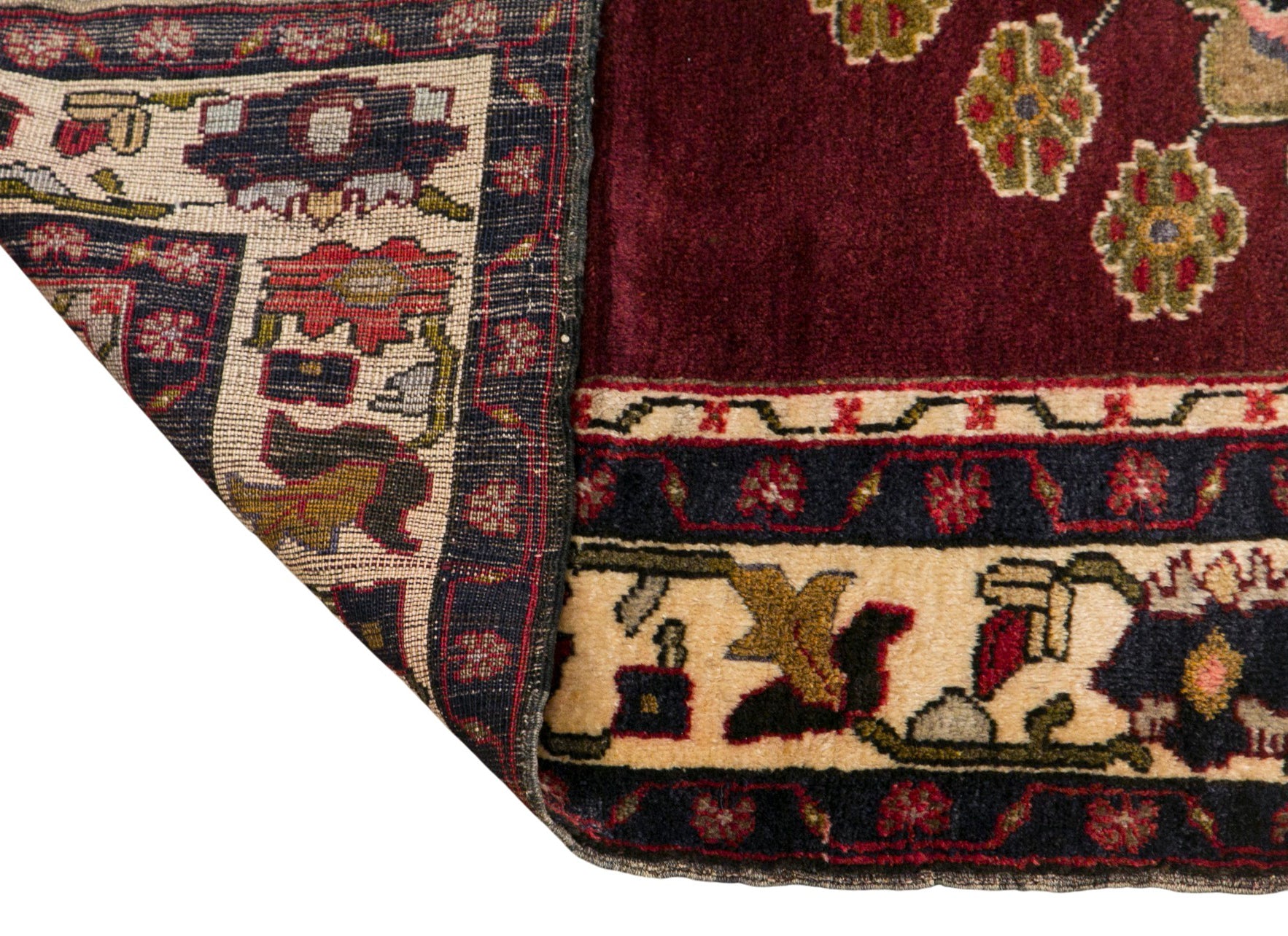 60+ Years Old Handmade Oushak Rug, 4'3" x 8'0" (130x245 cm)