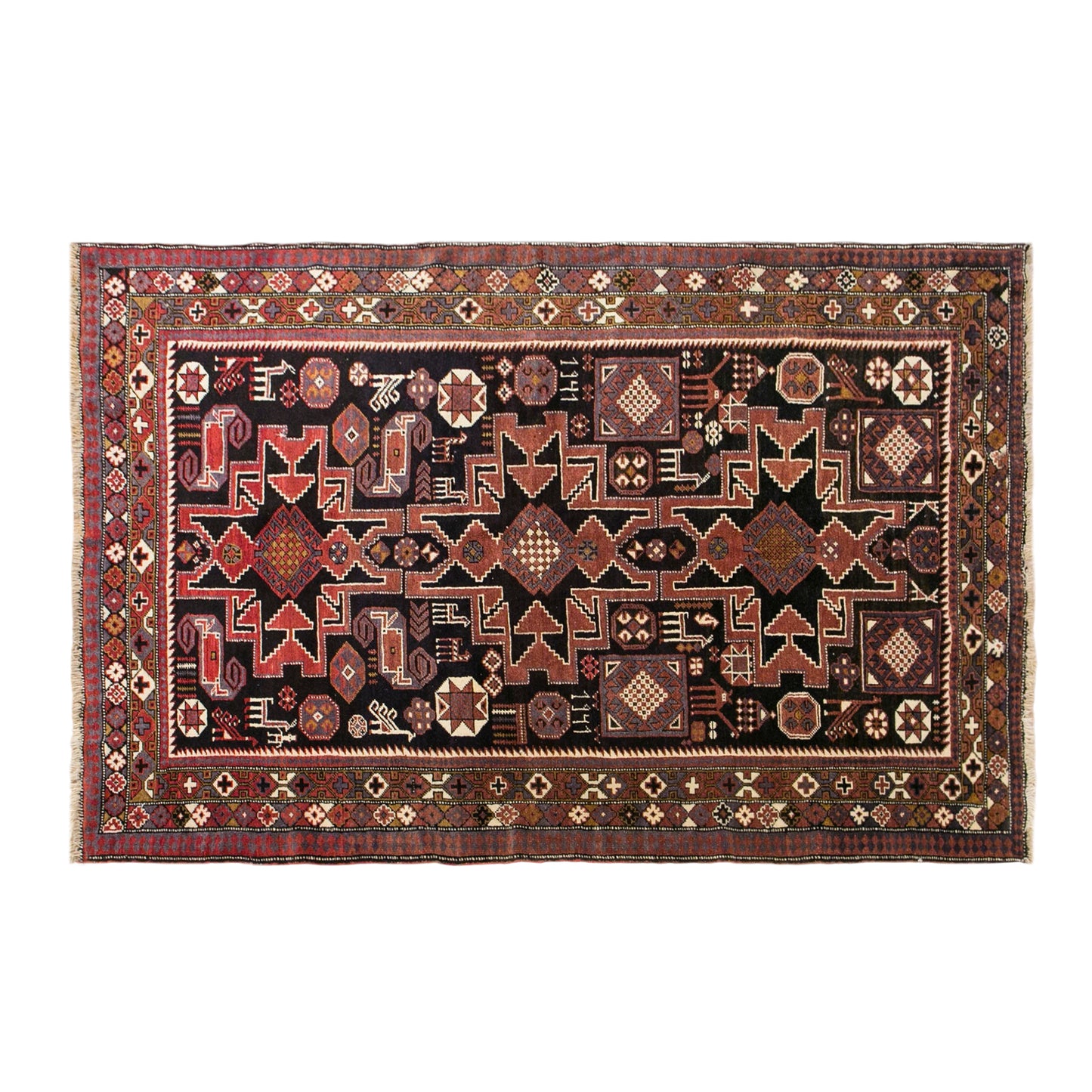 60+ Years Old Handmade Oushak Rug, 4'9" x 7'5" (145x225 cm)