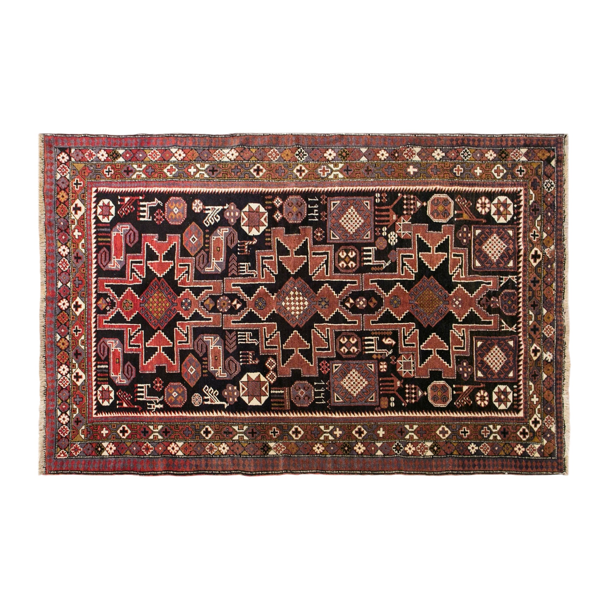 60+ Years Old Handmade Oushak Rug, 4'9" x 7'5" (145x225 cm)