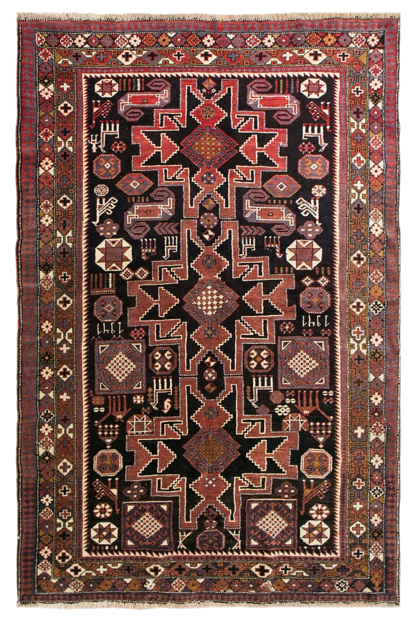 60+ Years Old Handmade Oushak Rug, 4'9" x 7'5" (145x225 cm)