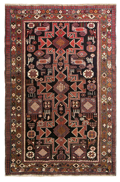 60+ Years Old Handmade Oushak Rug, 4'9" x 7'5" (145x225 cm)