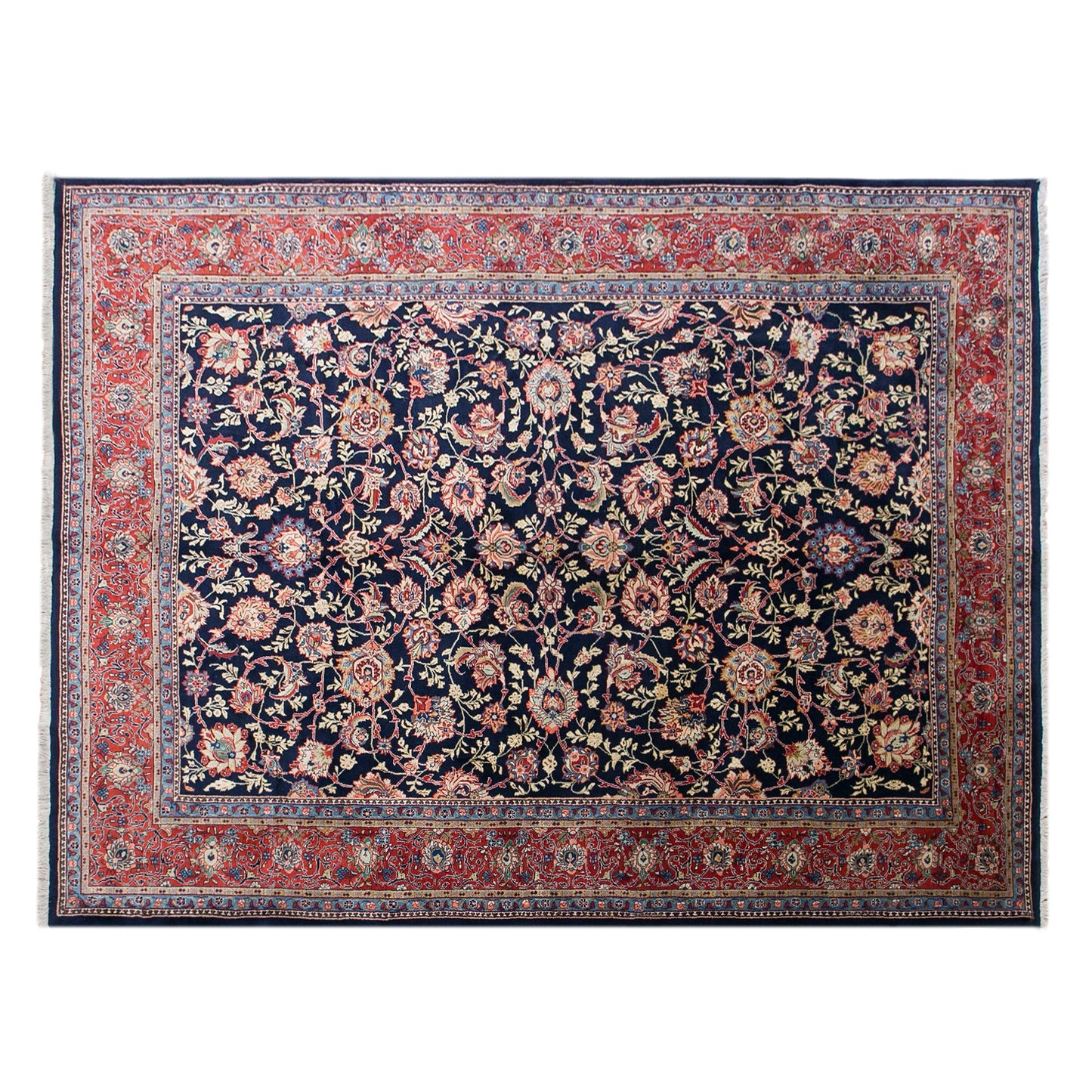 60+ Years Old Handmade Oushak Rug, 9'2" x 12'4" (280x375 cm)
