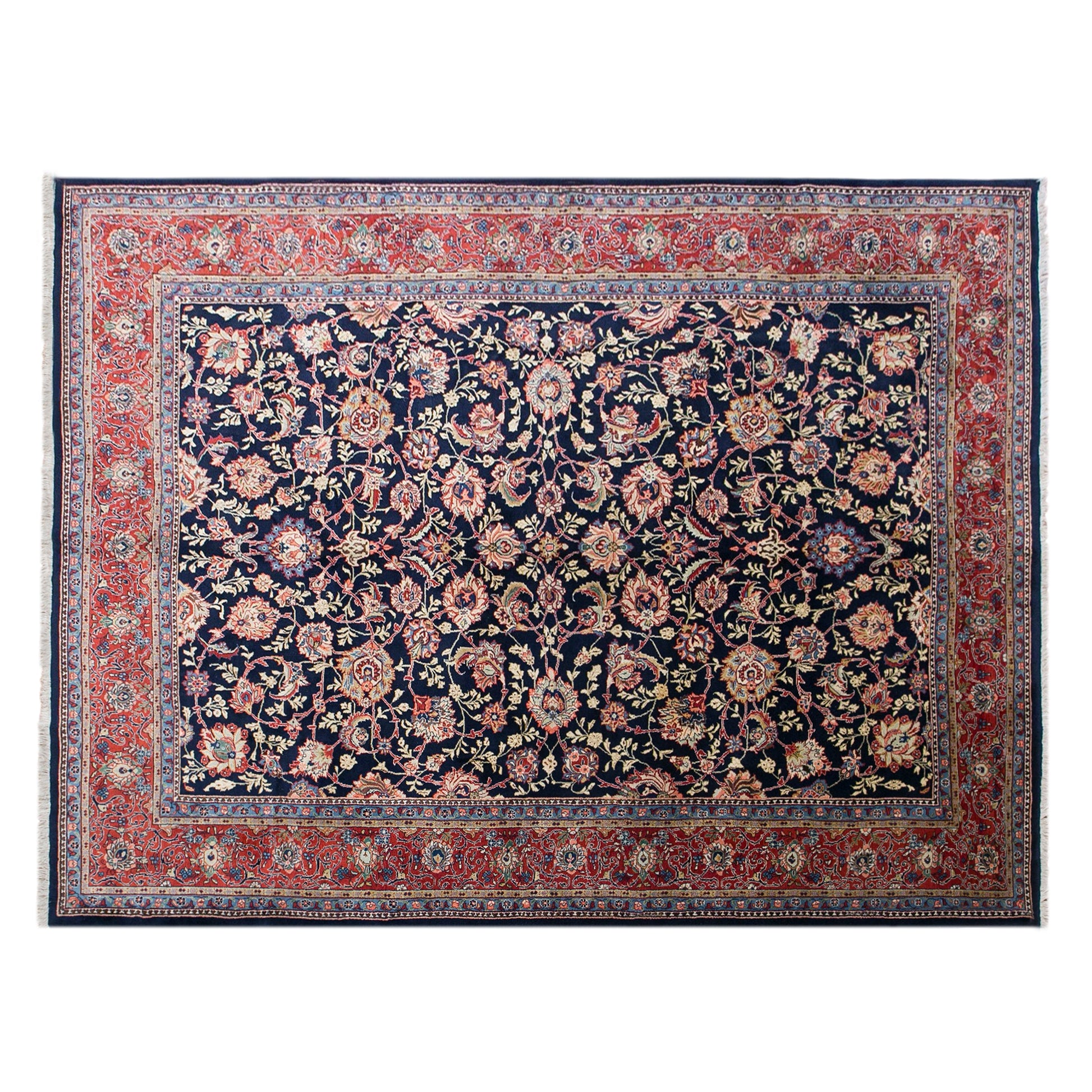 60+ Years Old Handmade Oushak Rug, 9'2" x 12'4" (280x375 cm)