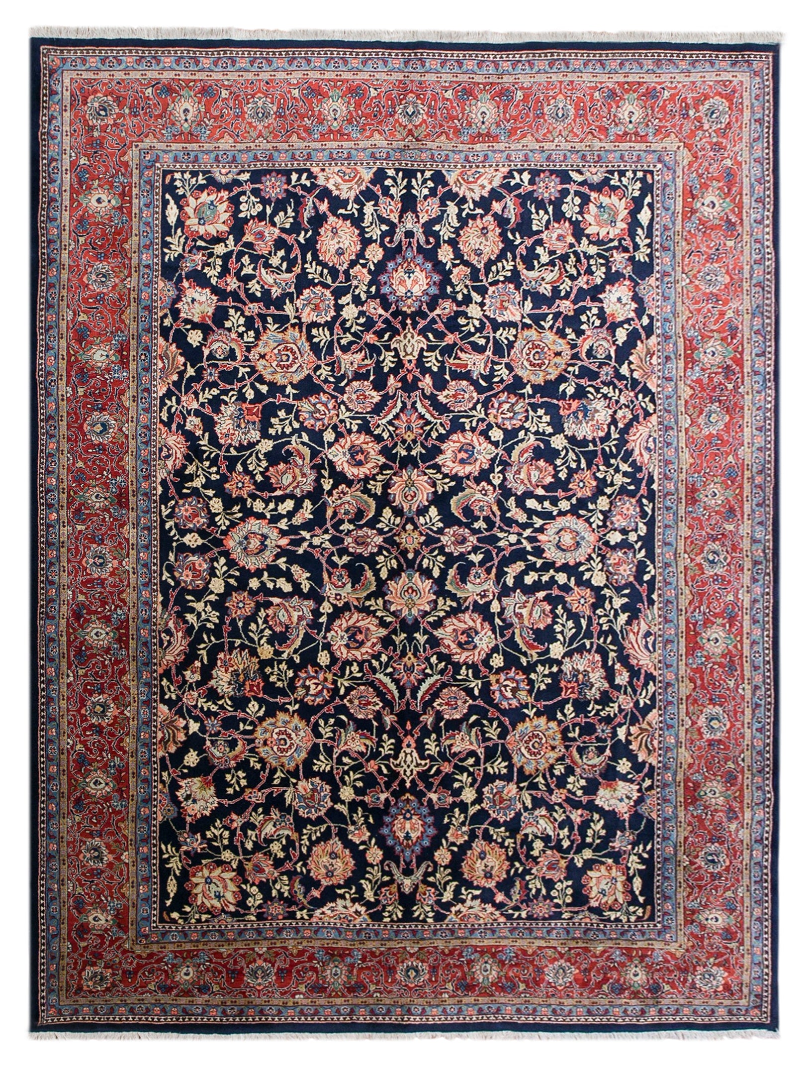 60+ Years Old Handmade Oushak Rug, 9'2" x 12'4" (280x375 cm)