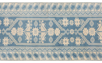 60+ Years Old Handwoven Wool Rug – 80 x 305 cm / 2.6 x 10.0 ft