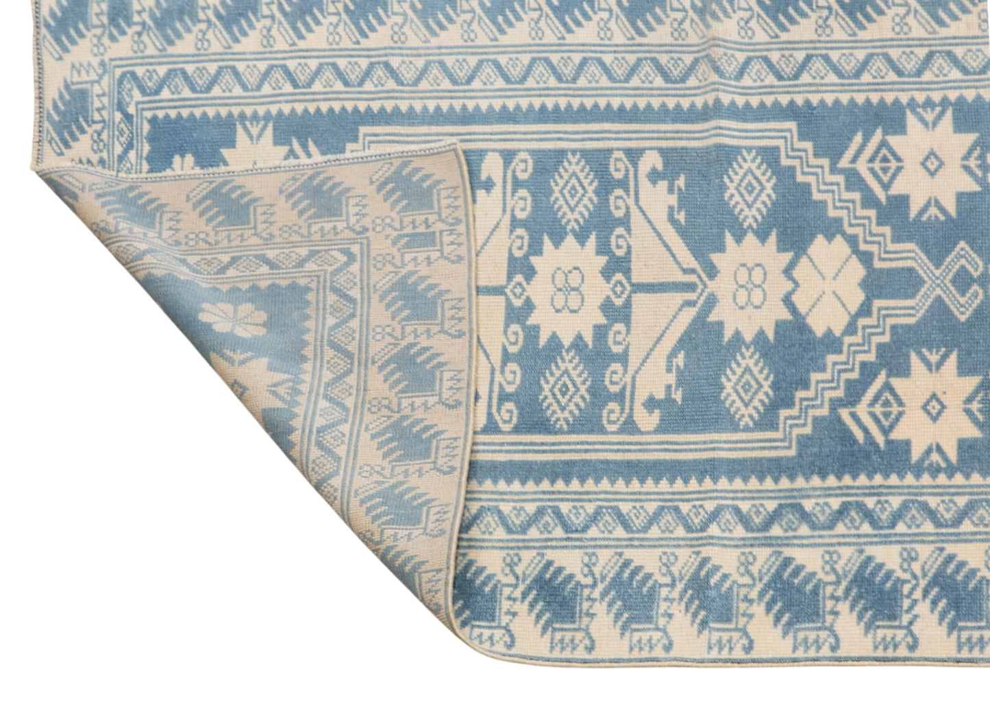 60+ Years Old Handwoven Wool Rug – 80 x 305 cm / 2.6 x 10.0 ft