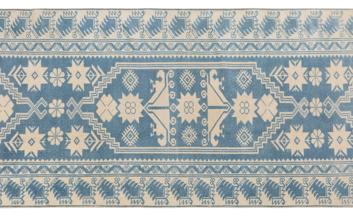 60+ Years Old Handwoven Wool Rug – 80 x 305 cm / 2.6 x 10.0 ft