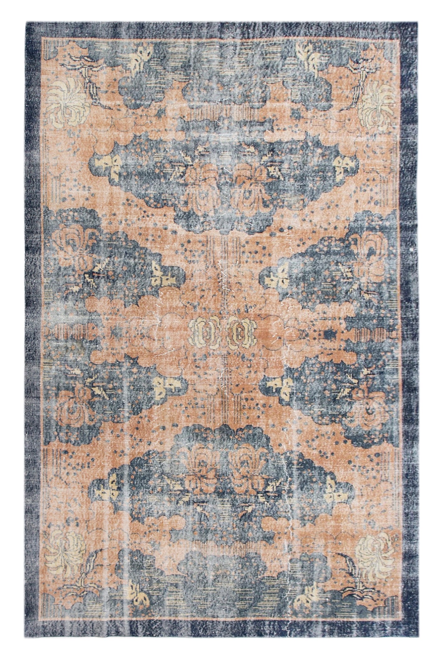60+ Years Old Vintage Rug,  202 x 315 cm (6'8" x 10'4")