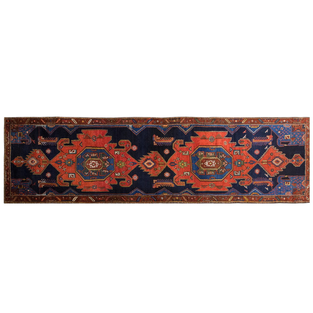 Vintage Turkish Oushak Rug Runner - 113x400 cm / 3'8 x 13'1 feet