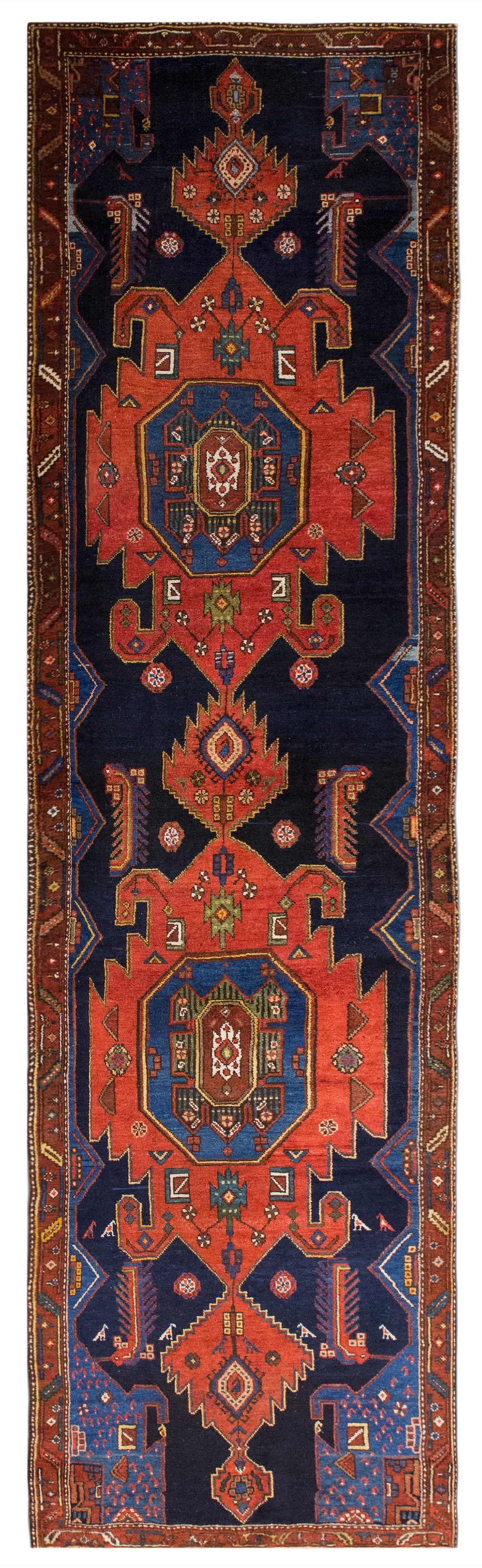Vintage Turkish Oushak Rug Runner - 113x400 cm / 3'8 x 13'1 feet