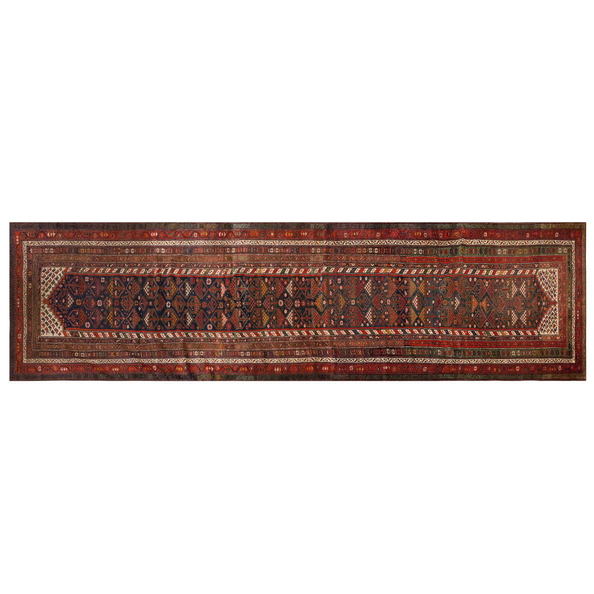 Vintage Turkish Oushak Rug Runner 116 x 484 cm / 3'1x 15'1 feet