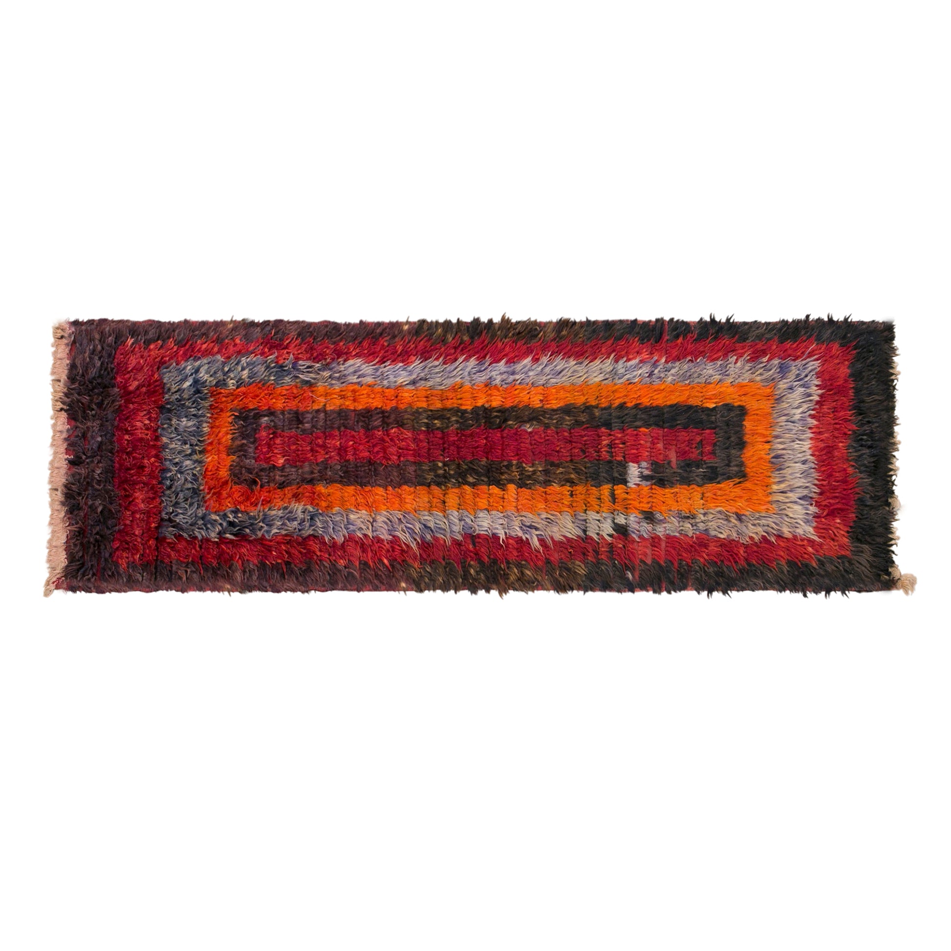 60+ Years Old Vintage Turkish Tulu Rug – 98 x 300 cm (3'3" x 9'10")