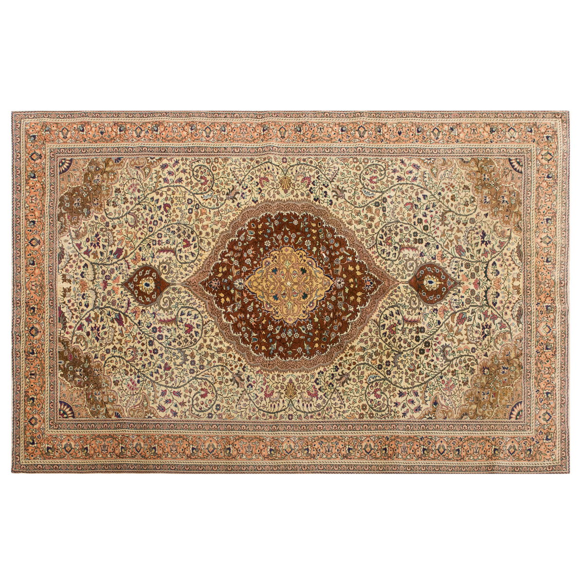 Large Vintage Bohemian Rug – 195x295 cm / 6'5"x9'8"