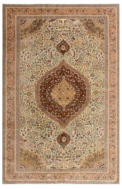 Large Vintage Bohemian Rug – 195x295 cm / 6'5"x9'8"