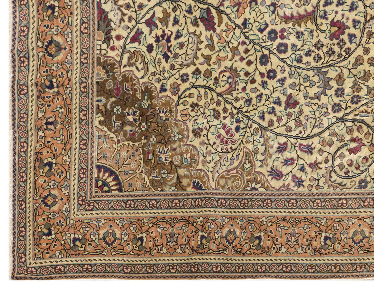 Large Vintage Bohemian Rug – 195x295 cm / 6'5"x9'8"