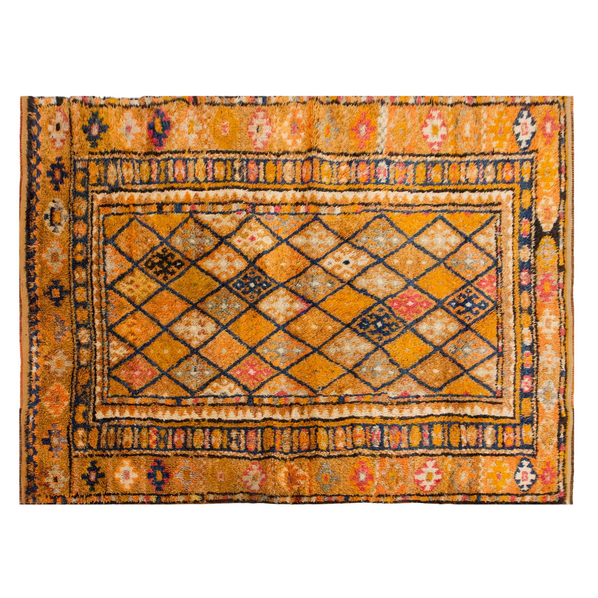 Handmade Vintage Turkish Oushak Rug – 155 x 210 cm / 5.1 x 6.9 ft