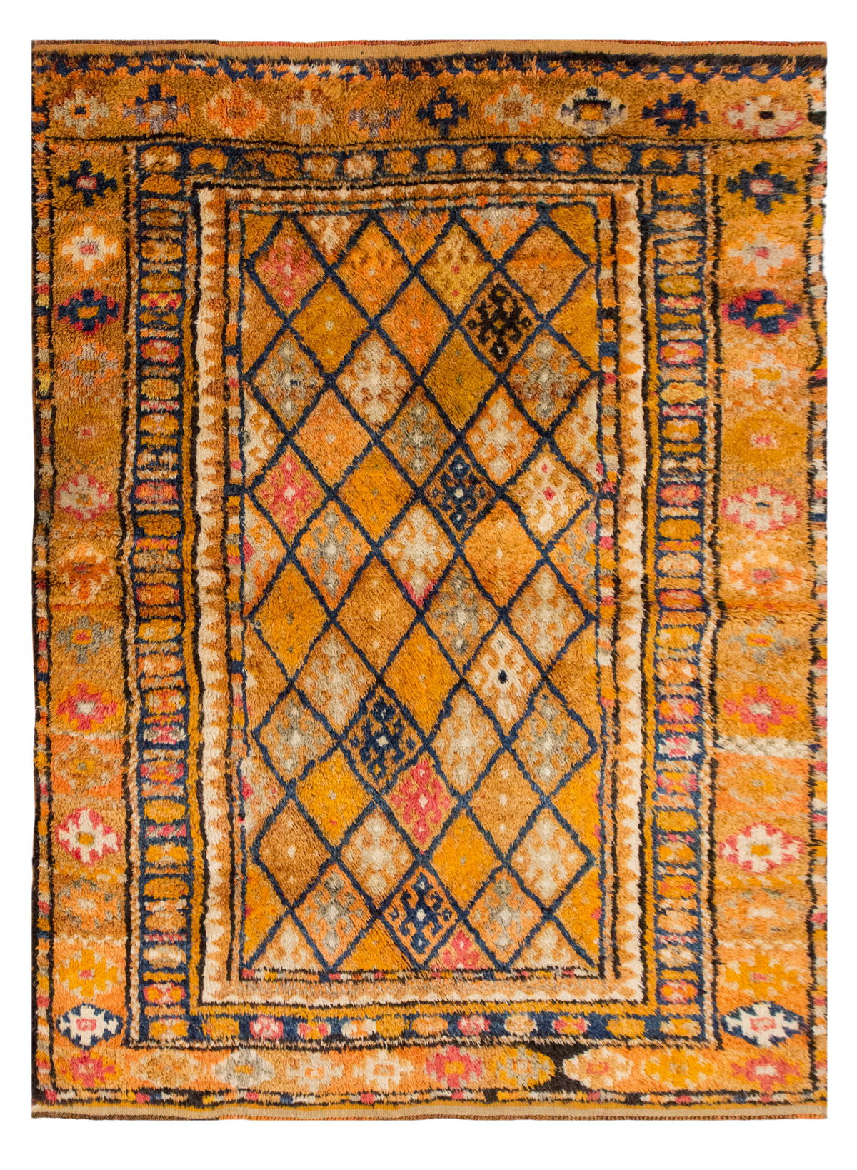 Handmade Vintage Turkish Oushak Rug – 155 x 210 cm / 5.1 x 6.9 ft