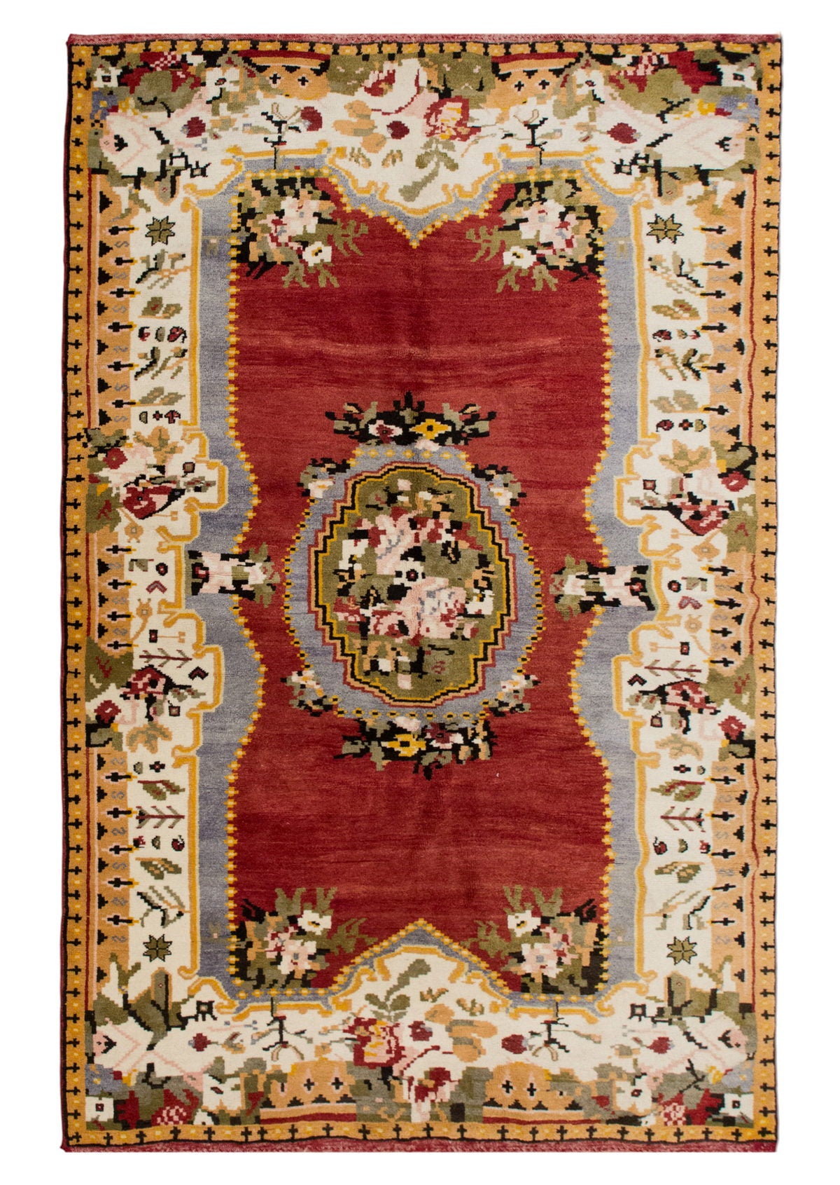 Vintage Turkish Oushak Rug, 165 x 255 cm / 5.4 x 8.4 ft